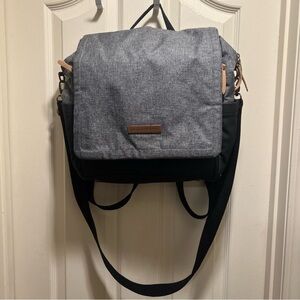 Petunia Picklebottom Boxy Backpack Diaper Bag in Graphite/Black